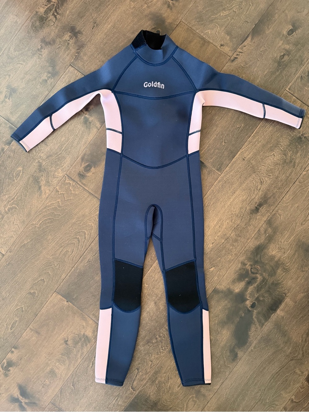 Kids Navy and Pink Full-Body Swim Wetsuit